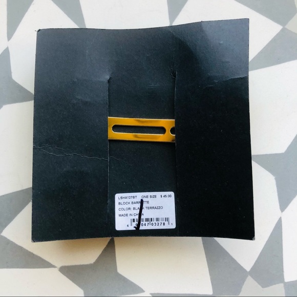 Lele Sadoughi // Block Black and White Barrette - Picture 3 of 7